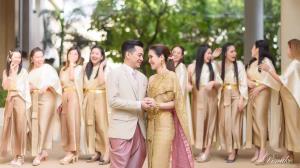 ชุดไทยเจ้าสาว ชุดไทยจักรพรรดิ์ เช่าที่แบมบี้ เวดดิ้ง ห้วยขวาง